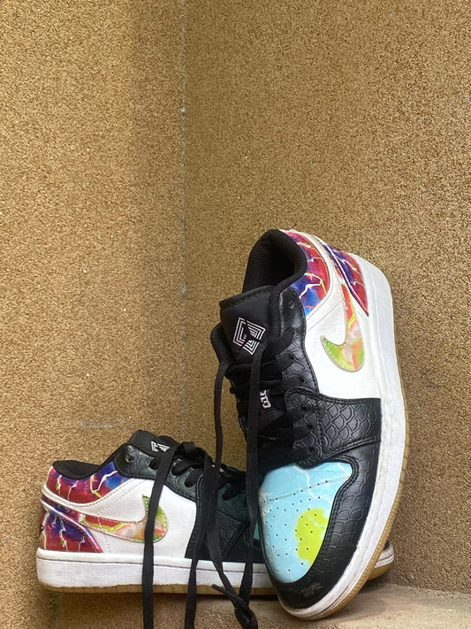NIKE JORDAN 1 LOW GALAXY GLOW IN THE DARK PK 8 9