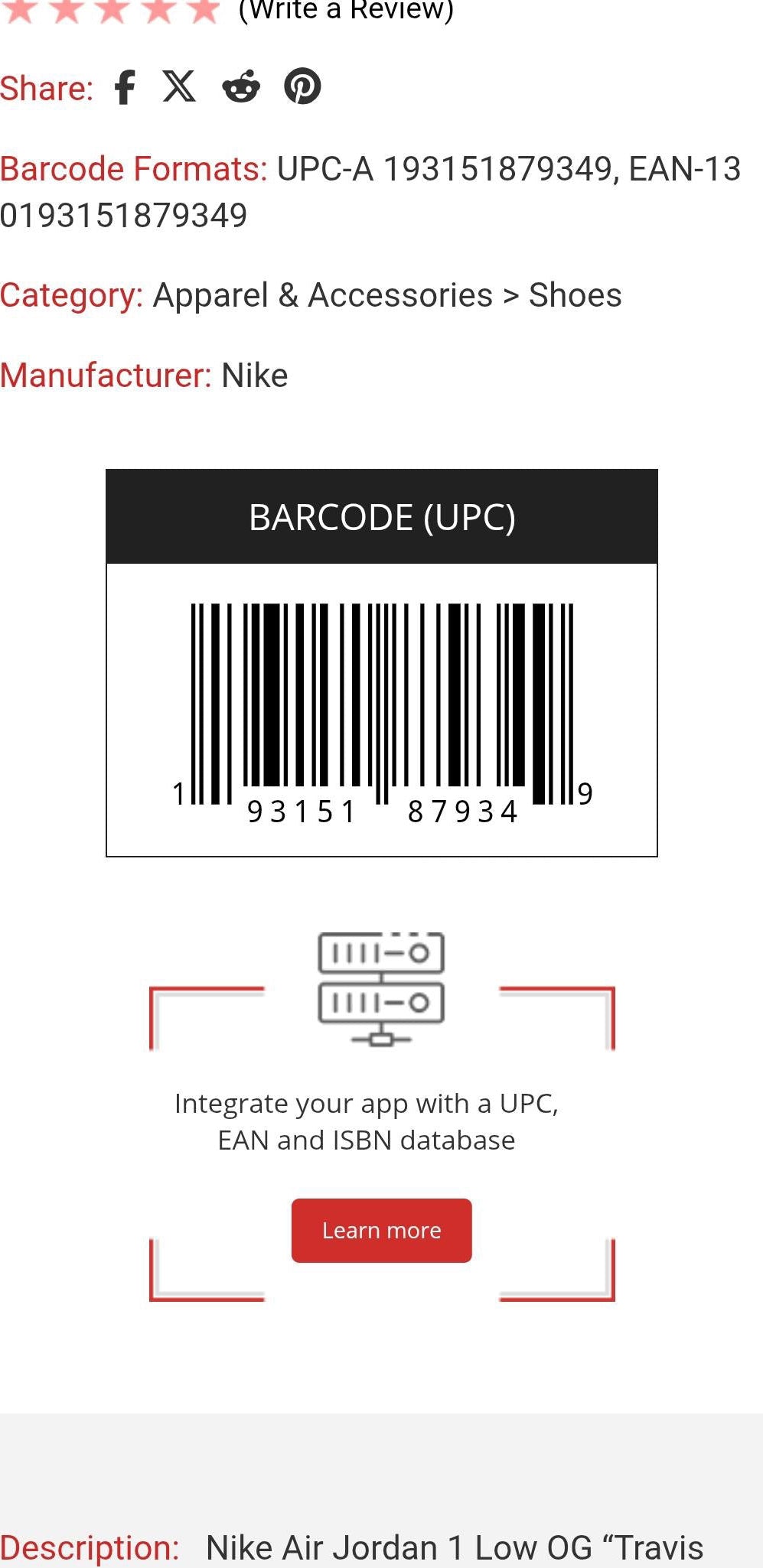 NIKE RETRO LOW OG TRAVIS SCOTT MOCHA