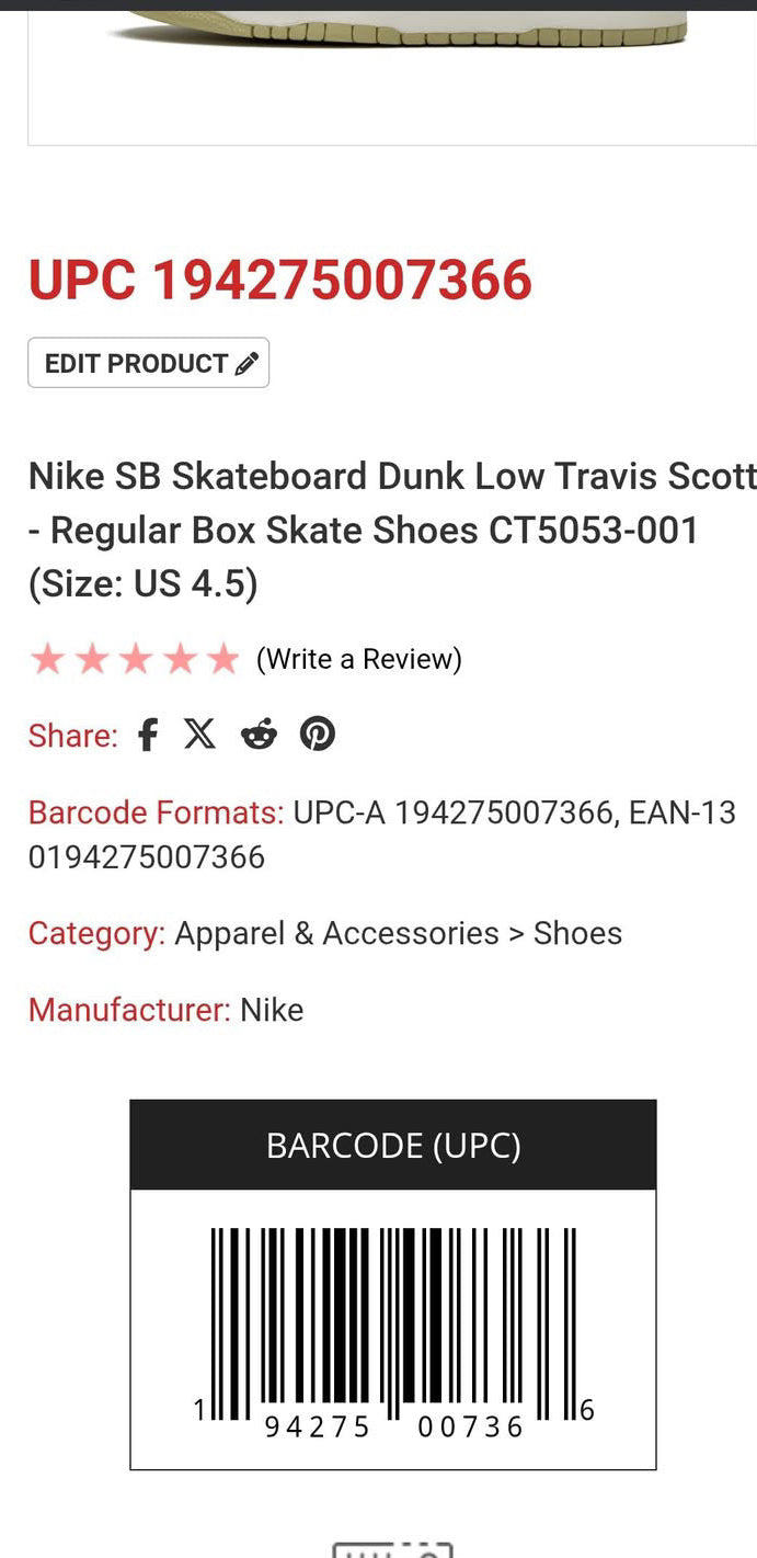 NIKE SB DUNK LOW TRAVIS SCOTT 🥶