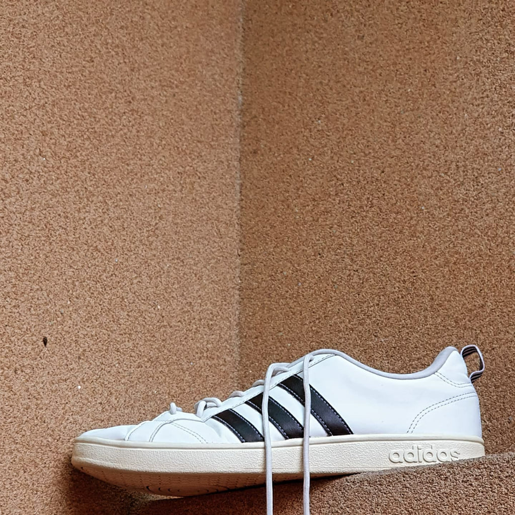 MENS ADIDAS VS ADVANTAGE WHITE & BLACK