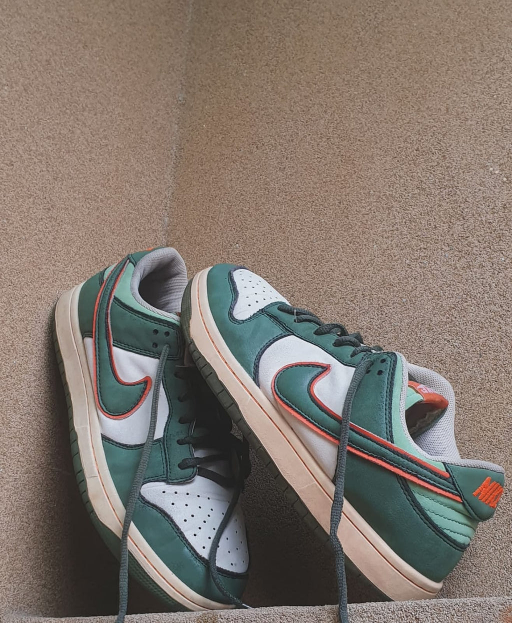 NIKE SB DUNK LOW PRO GREEN WHITE ORANGE 🌿